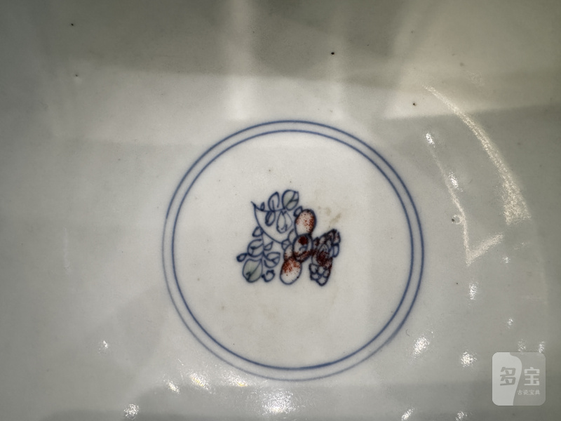 清 斗彩落花流水纹碗 - 图13